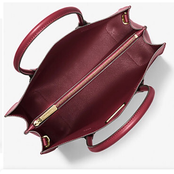 Michael Kors Large Grey Mercer Pebbled Accordion Tote Crossbody Shoulder Bag - Picture 16 of 16